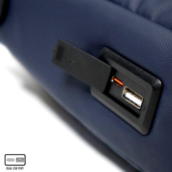 NAVY Laptop Messenger Bag X Briefcase with USB Fast-Charging for Laptops - Image 3