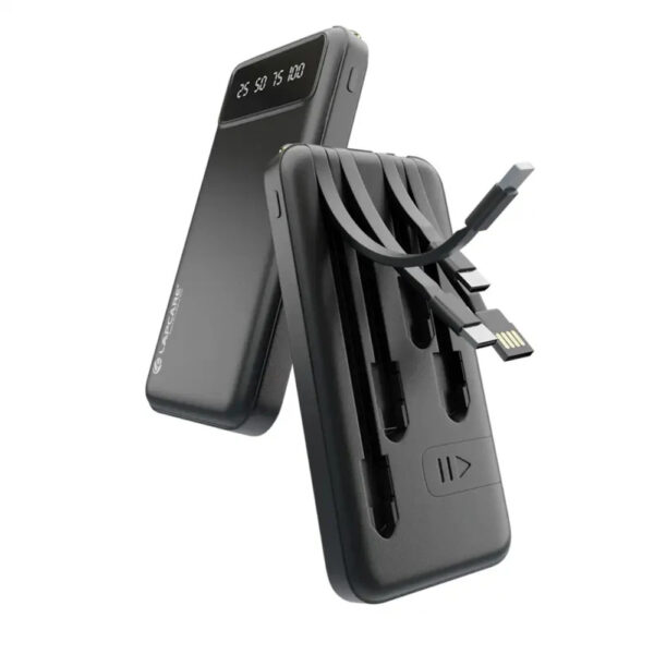 MULT Li-Polymer 10000Mah Power Bank with inbuilt Cables